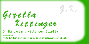 gizella kittinger business card